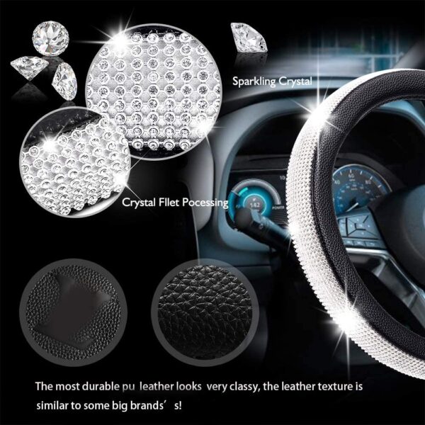 Bling Bling Steering Wheel Cover Using Natural Rubber No Stimulation Non-Slip Design - Image 3
