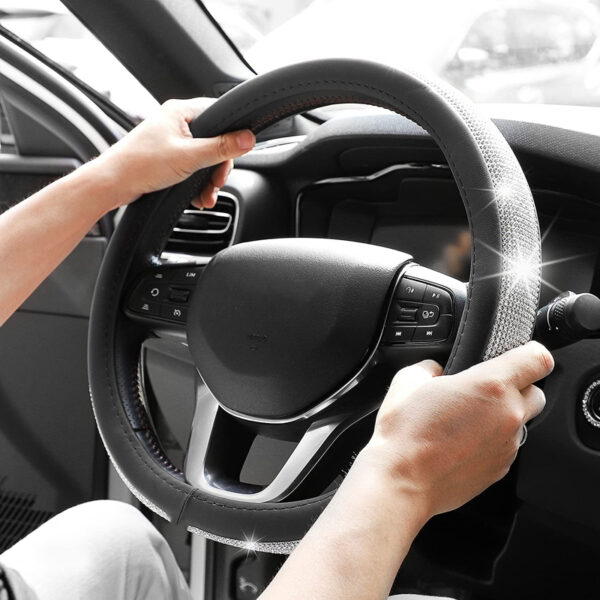 Bling Bling Steering Wheel Cover Using Natural Rubber No Stimulation Non-Slip Design - Image 4