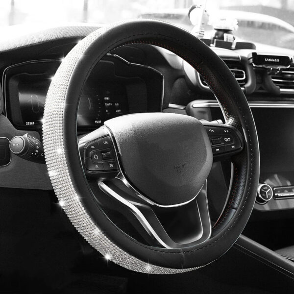Bling Bling Steering Wheel Cover Using Natural Rubber No Stimulation Non-Slip Design