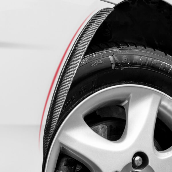 Carbon Fiber Pattern Fender Stripes Mud Flap Splash Guards Arch Wheel Eyebrow Lip For Suv - Image 3