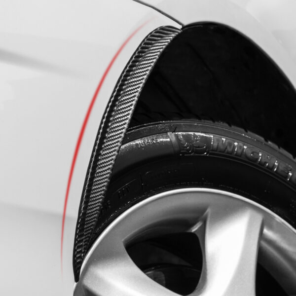Carbon Fiber Pattern Fender Stripes Mud Flap Splash Guards Arch Wheel Eyebrow Lip For Suv