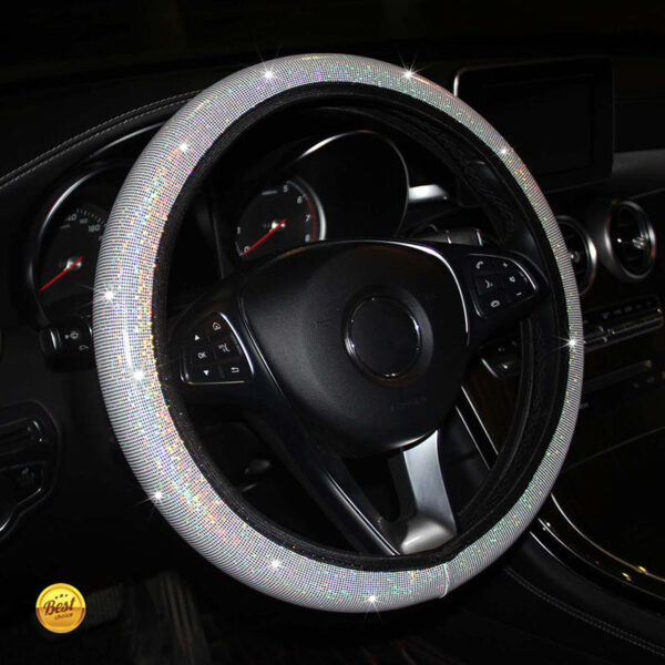 Pink Bling Steering Wheel Cover Wonder Woman Steering Wheel Cover - Image 3
