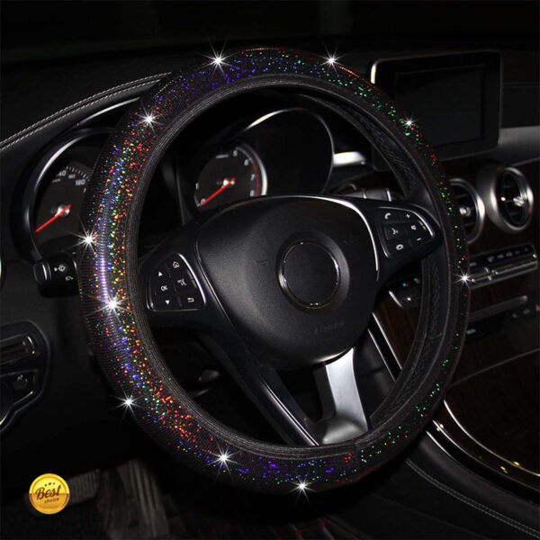 Pink Bling Steering Wheel Cover Wonder Woman Steering Wheel Cover - Image 4