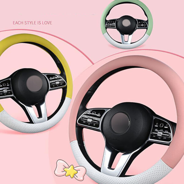 Cute lovely stylish fashion pink peachy 38CM TypeD Car Steering Wheel