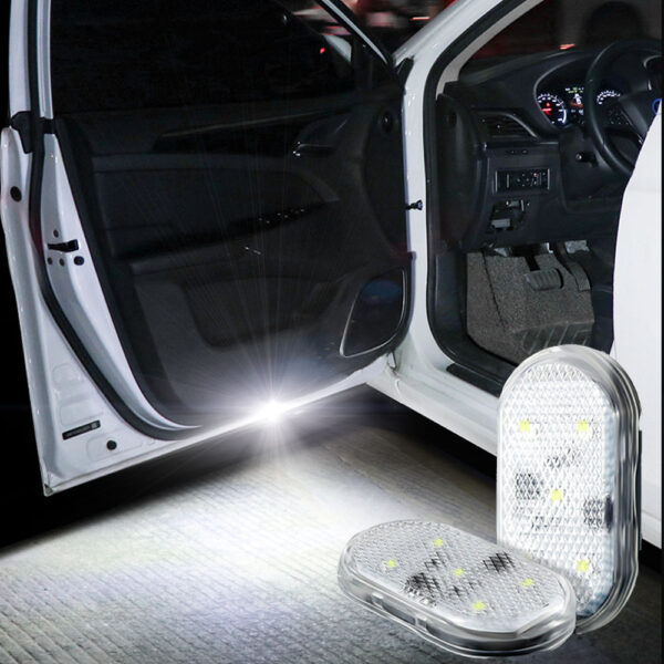 4Pcs Led Car Door Lights Usb Charging Wireless Magnetic Car Door Welcome Light For Toyota Land Cruiser Prado