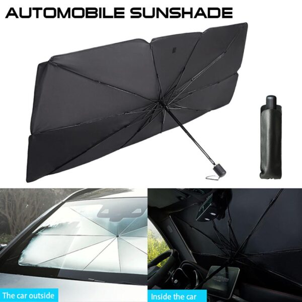 Retractable Windshield Sun Shade Front Window Interior Protection Folding Umbrella For Sedan Suv Hatchback Multi-Purpose Vehicles - Image 2