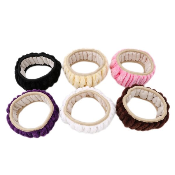 Car Steering Wheel Cover Pink Purple Furry For Women Man - Image 5