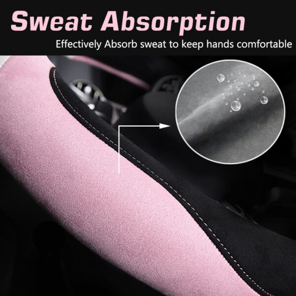 Cute Girly Car Steering Wheel Cover For BMW E90 F01 F06 F10 F15 F16 F20 F21 F25 F26 F30 O Type D Type - Image 3
