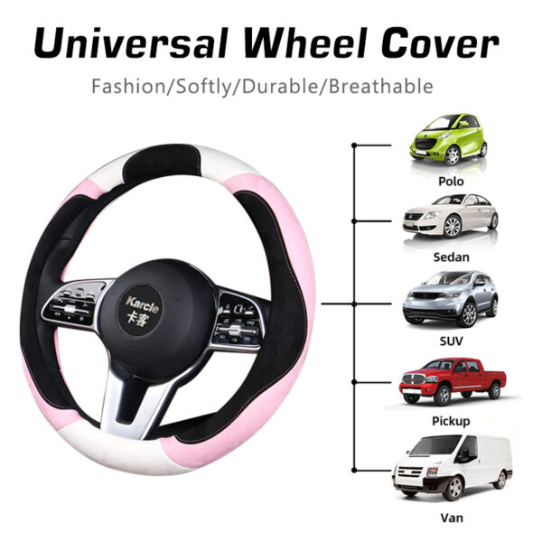 Cute Girly Car Steering Wheel Cover For BMW E90 F01 F06 F10 F15 F16 F20 F21 F25 F26 F30 O Type D Type - Image 6