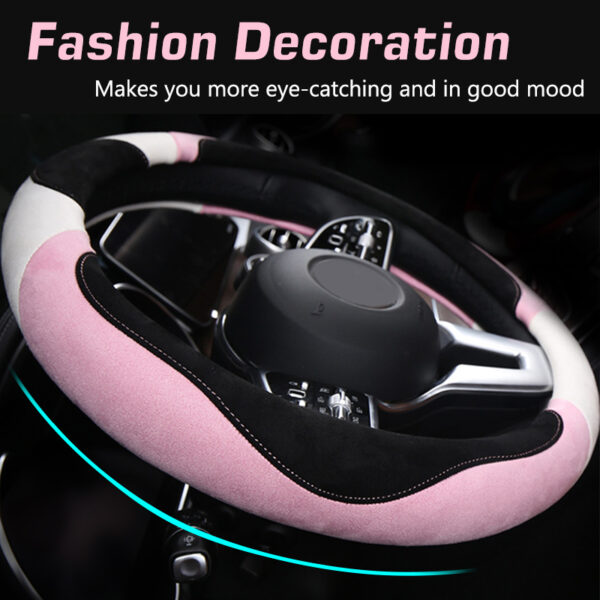 Cute Girly Car Steering Wheel Cover For BMW E90 F01 F06 F10 F15 F16 F20 F21 F25 F26 F30 O Type D Type - Image 2