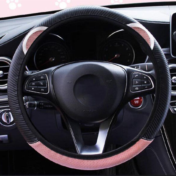 Cute Anime Cat Ear Steering Wheel Cover Cartoon Car Accessories