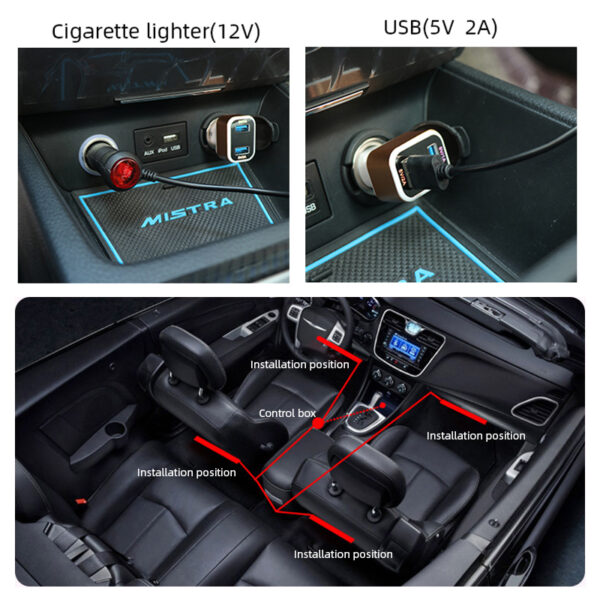 Neon Lights For Cars Interior Lights For Inside The Car Footwell Lights - Image 5