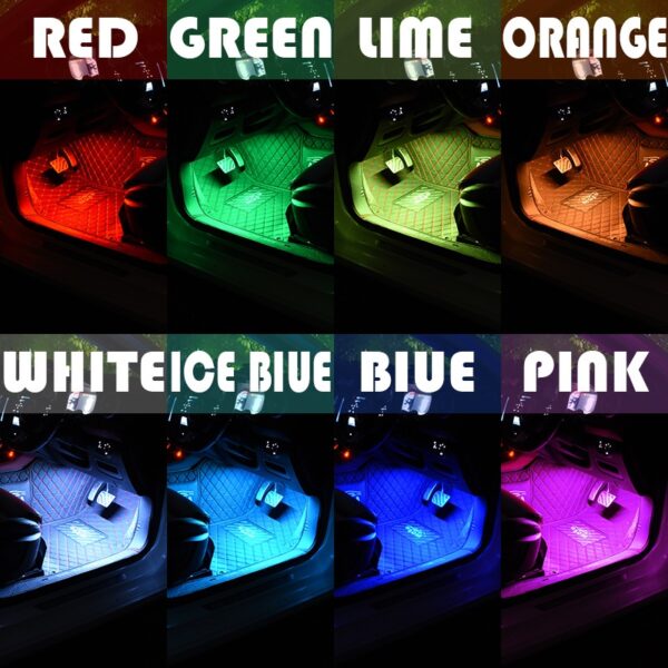 Neon Lights For Cars Interior Lights For Inside The Car Footwell Lights - Image 6