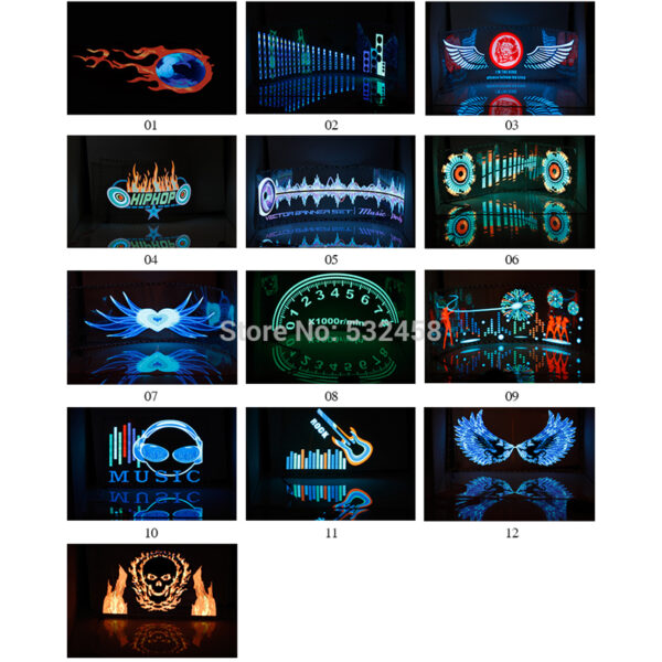 Back Windshield Led El Light Music Rhythm Flash Lamp Sticker Styling With Control Box - Image 2