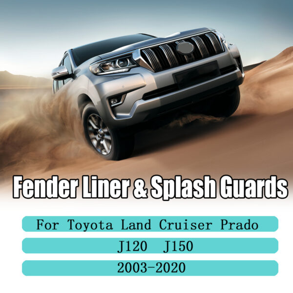 Toyota Land Cruiser Prado splash guard fender liners mud flaps fender flares - Image 6
