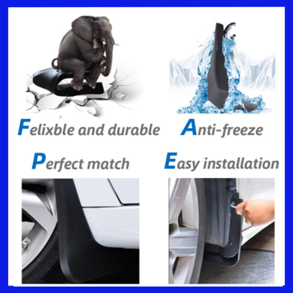 Hyundai Accent Solaris RB 2011 2012 2013 2014 2015 2016 Mudflap Fender Mudguards - Image 6