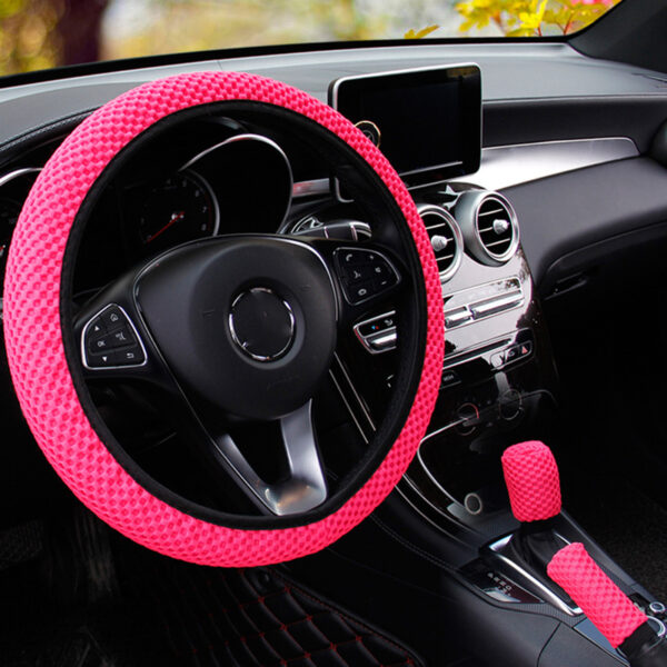 Universal 38CM Wear-resistant Anti-slip Steering Wheel Cover Gear Handbrake Cover Interior - Image 2