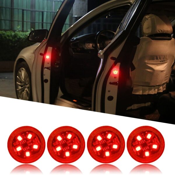 Universal Led Car Door Handle Lights Car Door Collision Warning Lamp - Image 2