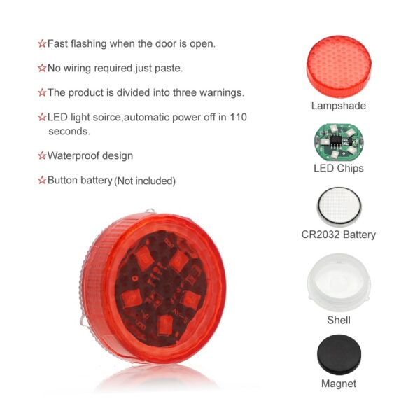 Universal Led Car Door Handle Lights Car Door Collision Warning Lamp - Image 3