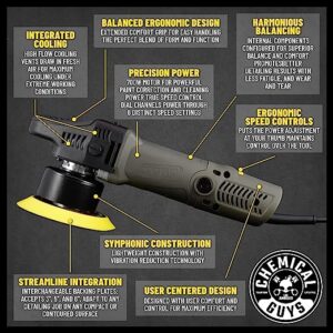 The powerful 700 watt motor, 8mm dual action orbital throw, and compact design deliver powerful and consistent polishing, paint correction, and cleaning results with minimal fatigue and wear on the user.