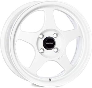 These 15×6.5 Gloss White 4×100 [+35mm] Spoon Style Wheels are specifically designed for Honda Civic EK EG, Acura Integra DC2, BMW E30, and Mazda Miata.
