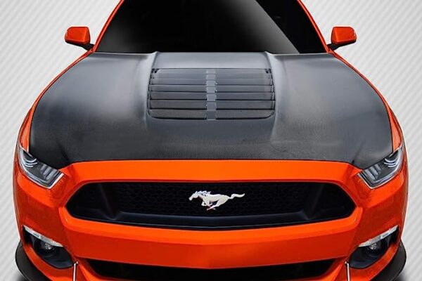 Mustang Carbon Fiber Hood - GT500 V2 Style - Fits Mustang 2015 2016 2017
