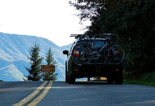 Gray Metallic and Orange Anodized 2-Bike Rack