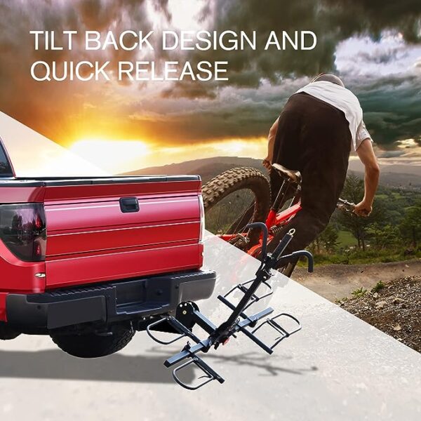 2-Bike Platform Hitch Rack Ideal for Cars, Trucks, SUVs, and Minivans - Fits MTB and Gravel Bikes