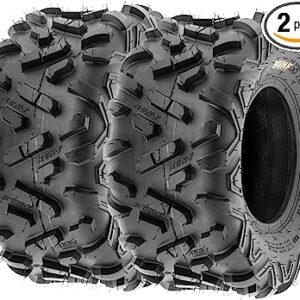 Go Kart Tires 2 SunF Power II 16x8-7 ATV & Go-Kart Tires - All-Terrain, 6 PR, Tubeless A051