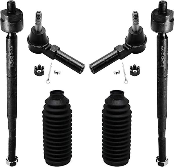 Inner and Outer Tie Rod with Boot Kit Replacement for Chevy Cobalt, HHR, Pontiac G5, and Saturn Ion