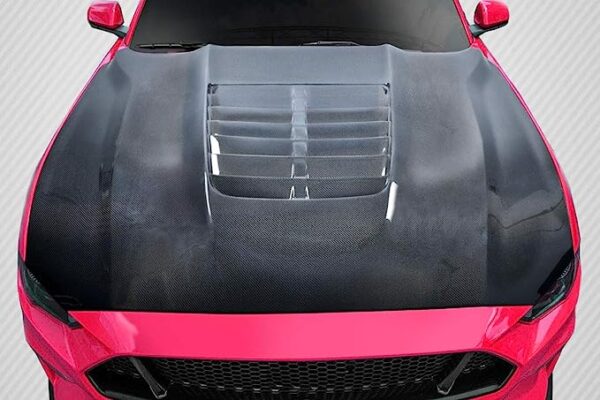 Mustang Carbon Fiber Hood - GT500 V2 Style - Fits Mustang 2018 2019 2020