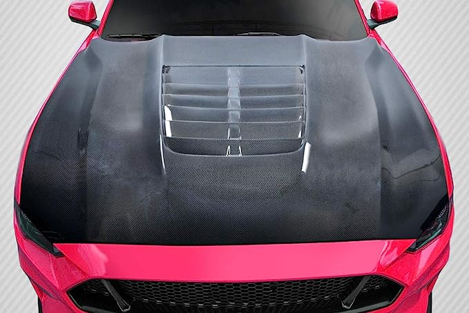 Mustang Carbon Fiber Hood - GT500 V2 Style - Fits Mustang 2018 2019