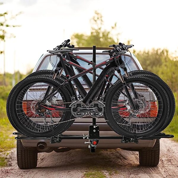 4-Bike Foldable Hitch Rack: Fits Car, Truck, SUV, and Minivan