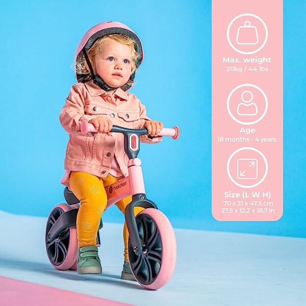 Junior Toddler Balance Bike - No-Pedal Training Bicycle for Kids Age 18 Months to 4 Years Two Wheeling Tots