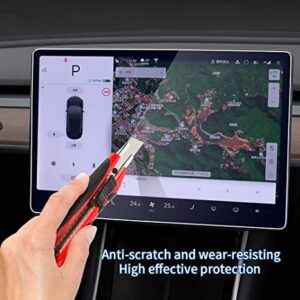 Model 3/Y Tempered Glass Screen Protector, 15" Touchscreen Car Navigation, 9H Anti-Scratch, Shock Resistant Tesla Screen Protector