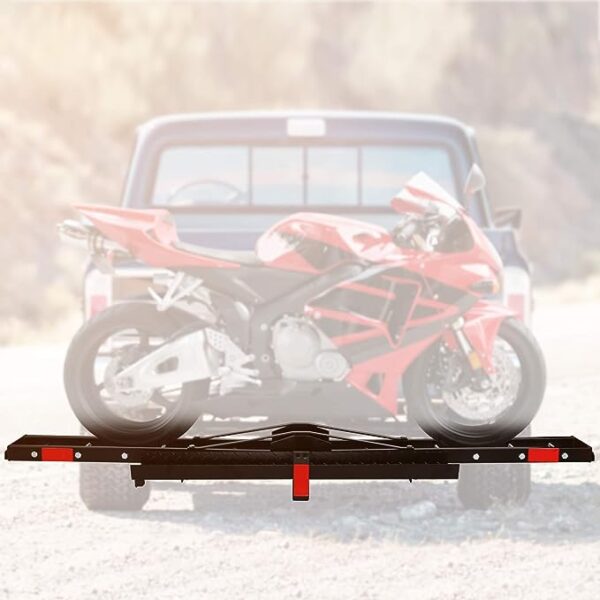 Versatile Van Bike Rack Motorcycle Scooter Carrier Hauler Hitch Mount Rack with Loading Ramp Fit 2" Receiver of Cars, SUVs and Vans