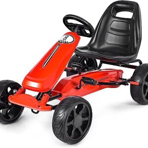 Off-Road Pedal Go Kart: Handbrake, Clutch, Adjustable Seat, Kids' Ride-On Cart Off Road Go Karts