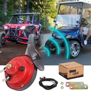 Golf Cart Horn Universal Golf Cart Horn Electric Switch Button Kit Club Car EZGO Yamaha ATV UTV Boat 12 Volt Red
