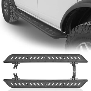 Bronco Side Steps with Running Boards, Nerf Bar, and Rock Rail Featuring 'Since 1966' Logo - Perfect Fit for 2021 2022 2023 Models