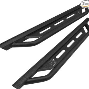 Heavy Duty Bronco Side Steps 2021-2023 Ford Bronco 2 Door with Off-Road Ready Steel Nerf Bars and Step Rails in Heavy Texture Black
