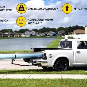 Truck Bed Extender Kayak Hitch Mount for Ladders, Racks, Canoes, Kayaks, Long Pipes, and Lumber