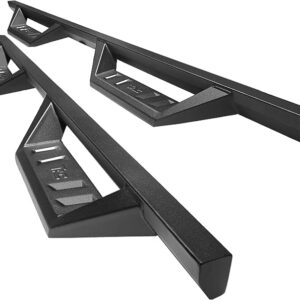 2021 2022 2023 Ford Bronco 4 Door SUV with 4" Drop Bronco Side Steps – Fine Texture Black Nerf Bars and Rock Slider Armor for Off-Road Excellence (2pcs)