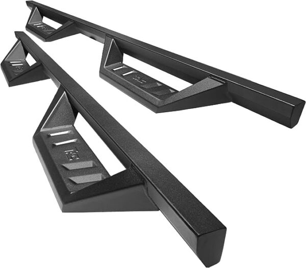 2021 2022 2023 Ford Bronco 4 Door SUV with 4" Drop Bronco Side Steps – Fine Texture Black Nerf Bars and Rock Slider Armor for Off-Road Excellence (2pcs)