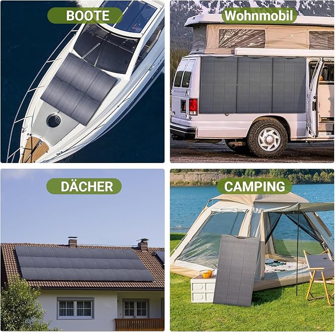 ALLPOWERS Kit de Panel Solar Plegable 200W con Controlador