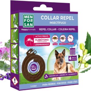 Collar antiparasitario natural para perros MENFORSAN, 57 cm