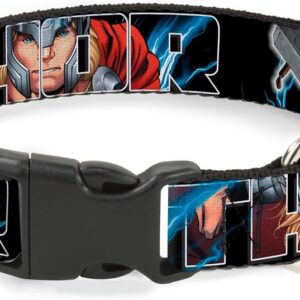 Collar Buckle Down Avengers con martillo y hebilla metálica