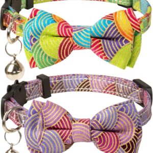 Collares para gatos Breakaway con pajarita floral (2 uds.)