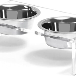 Cuencos elevados acrílicos para perros y gatos Feoyoho