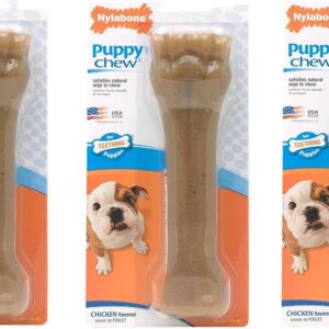 Nylabone Huesos para Cachorros (3 uds) Sabor Pollo