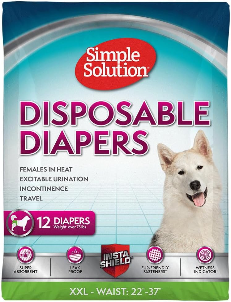 Pañales para perra XXL de Simple Solution - Absorbentes y a prueba de fugas